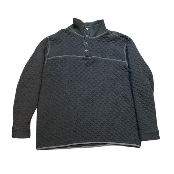 WOOLRICH Men's Henley Fleece Quilted Pullover Sweatshirt - Picture 3 of 6